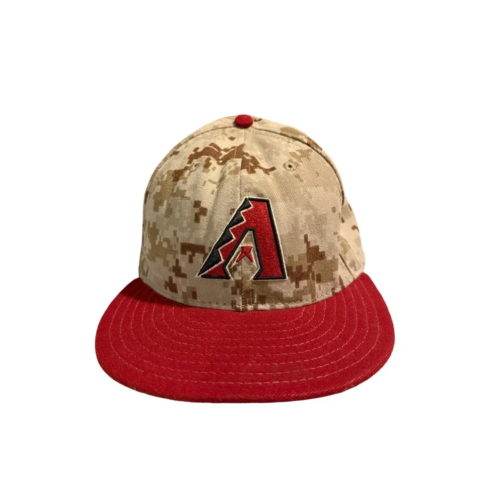 New Era 59FIFTY Arizona Diamondbacks Fitted Hat 7 3/4 Desert Camo Red MLB Cap